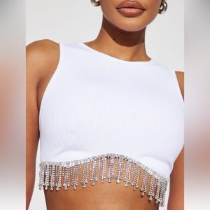 Rhinestone Crop Top